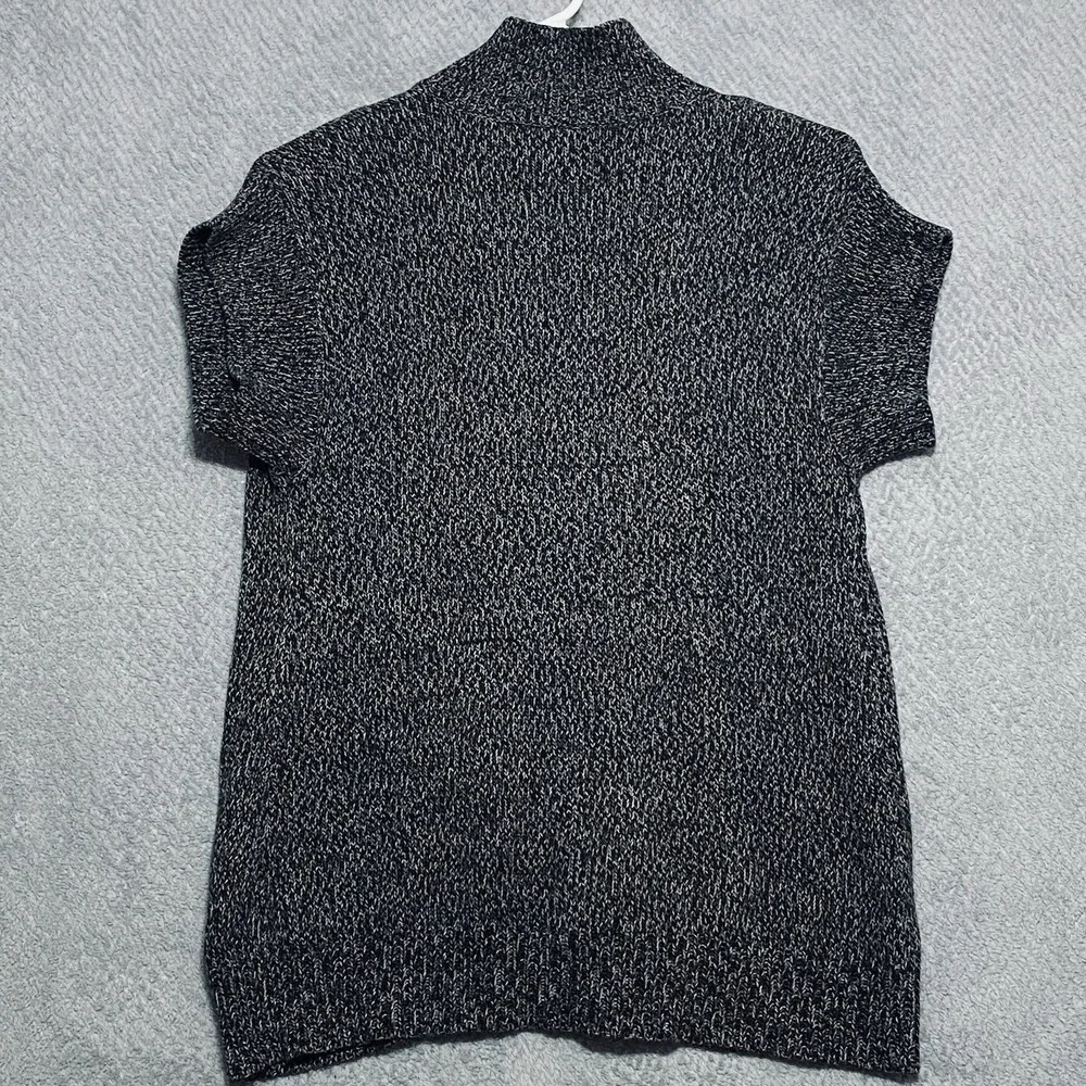 Bobbie Brooks Women's‎ Cardigan Sz 12/14 Short Sleeve Open Front Sweater Gray